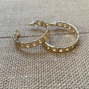 Baublebar Curb Chain Hoop Earrings